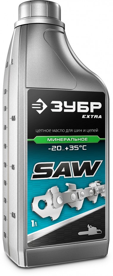 Цепное минеральное масло для бензо и электропил ЗУБР &quot;EXTRA&quot;1 л, EXTRA 70620-1 — Официальный партнер ЗУБР в России