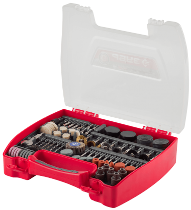 Набор мини-насадок ЗУБР для гравировальных машин, 220 предметов — Официальный партнер ЗУБР в России