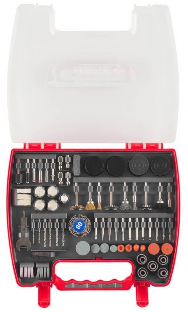 Набор мини-насадок ЗУБР для гравировальных машин, 220 предметов — Официальный партнер ЗУБР в России