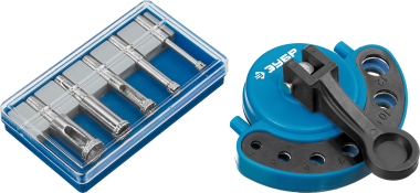 Набор сверл алмазных трубчатых по кафелю и стеклу с кондуктором, d=4, 6, 8, 10, 12 мм, 5 предметов, ЗУБР Профессионал 29851-H6 &mdash; Официальный партнер ЗУБР в России