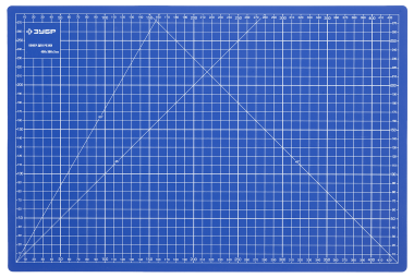 Коврик ЗУБР &quot;ЭКСПЕРТ&quot;, непрорезаемый, 3мм, цвет синий, 450х300мм, 09902 — Официальный партнер ЗУБР в России