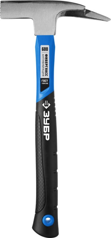 Молоток кровельщика с фиберглассовой рукояткой ЗУБР 600 г, 20203_z01 Профессионал — Официальный партнер ЗУБР в России