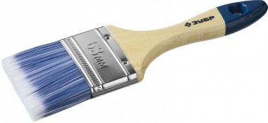 Кисть плоская ЗУБР &quot;АКВА-МАСТЕР&quot;, искусственная щетина, деревянная ручка, 63мм — Официальный партнер ЗУБР в России