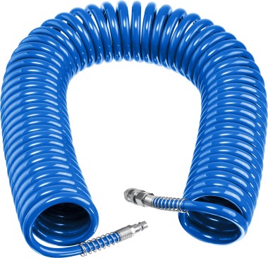 Воздушный спиральный шланг с фитингами рапид ЗУБР 20 м, 8х12 мм, 15 бар, 6472-20 Профессионал — Официальный партнер ЗУБР в России