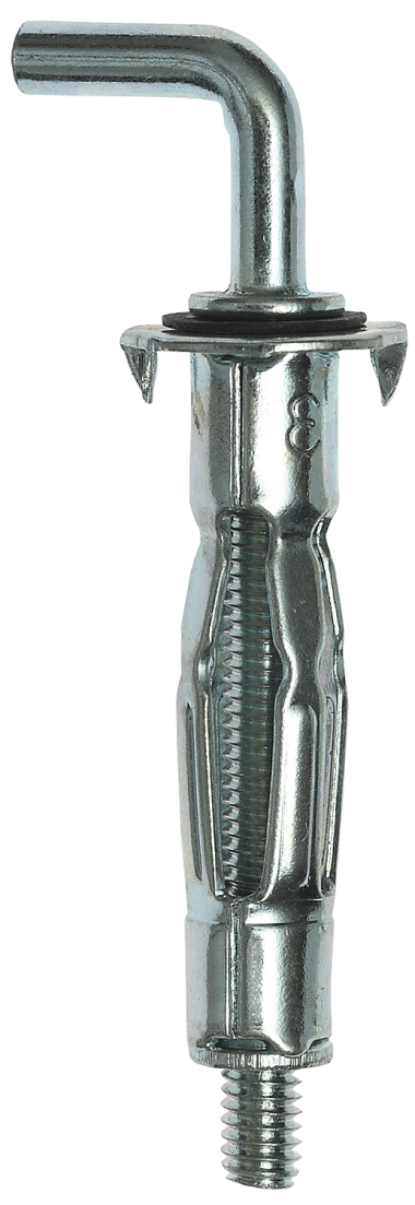 Анкер МОЛЛИ для пустотелых материалов, с крюком, М4х32х13мм, 150шт, оцинкованный, ЗУБР — Официальный партнер ЗУБР в России