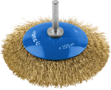 Щетка-крацовка &quot;Зубр&quot; коническая для дрели, 100мм,  &quot;ПРОФЕССИОНАЛ&quot;, 35233-100_z02 — Официальный партнер ЗУБР в России