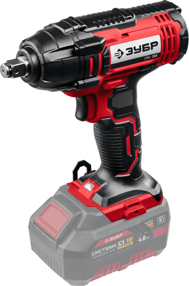 Гайковерт аккумуляторный ударный ЗУБР ГУЛ-255, 18В, Li-ion, без АКБ, в коробке, &quot;Мастер&quot; — Официальный партнер ЗУБР в России