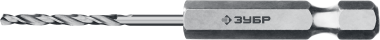 Сверло по металлу с шестигранным хвостовиком ЗУБР &quot;ПРОФЕССИОНАЛ&quot;, &quot;HEX-1/4&quot;, сталь Р6М5, класс А, 2.5х77мм, 29623-2.5 — Официальный партнер ЗУБР в России