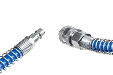 Воздушный спиральный шланг с фитингами рапид ЗУБР 10 м, 6х8 мм, 15 бар, 6473-10 Профессионал — Официальный партнер ЗУБР в России