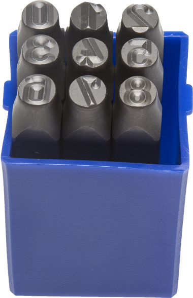 Клейма ЗУБР цифровые арабские, шрифт 8мм — Официальный партнер ЗУБР в России