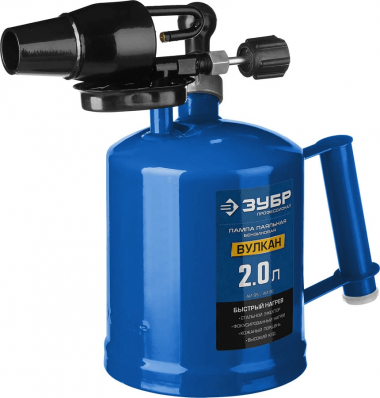 Лампа паяльная ЗУБР ВУЛКАН ВК-20, со стальным эжектором, 2л &quot;ПРОФЕССИОНАЛ&quot; 40652-2.0_z02 — Официальный партнер ЗУБР в России