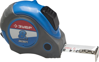 ЗУБР АВТОСТОП 5м / 19мм профессиональная рулетка с ударостойким обрезиненным корпусом — Официальный партнер ЗУБР в России
