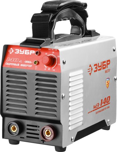 Инвертор сварочный, ЗУБР ЗАС-М3-140, М3, 140А, MMA, IGBT, ПВ-35%, Форсаж дуги, Горячий старт, 220В (мин 160В) — Официальный партнер ЗУБР в России