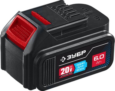 Аккумуляторная батарея ЗУБР Профессионал 20В, Li-Ion, 6Ач, тип T7, ST7-20-6 — Официальный партнер ЗУБР в России