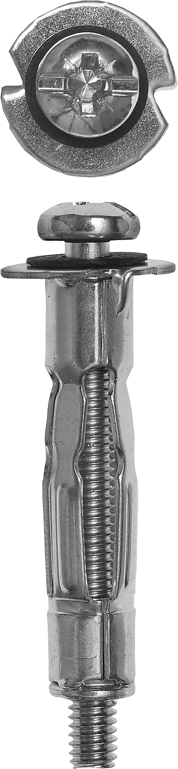 Анкер МОЛЛИ для пустотелых материалов, М4х21х5мм, 300шт, с винтом PH2&amp;SL, оцинкованный, ЗУБР — Официальный партнер ЗУБР в России