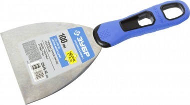 Шпатель ЗУБР ФАСАДНЫЙ усиленный, нержавеющее полотно, двухкомпонентная ручка, 100мм, &quot;ПРОФЕССИОНАЛ&quot;, 10049-10_z03 — Официальный партнер ЗУБР в России