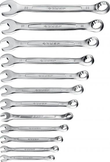 Набор комбинированных гаечных ключей ЗУБР 12шт, 6 - 22 мм,  Профессионал 27088-H12_z01 — Официальный партнер ЗУБР в России