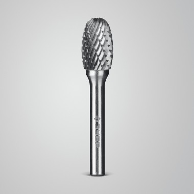 ЗУБР 12х20 мм, тип E (овал, радиус 5.0 мм), хв-к 6 мм, твердосплавная борфреза, ПРОФЕССИОНАЛ (28804-12-20) — Официальный партнер ЗУБР в России