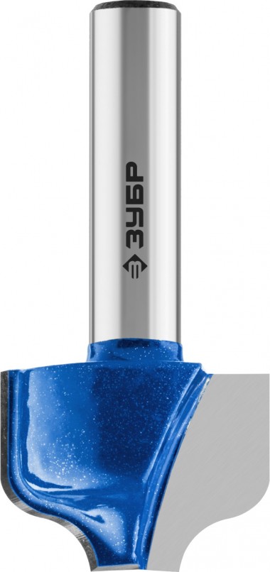 Фреза пазовая фасонная №2, D= 23,8мм, рабочая длина-17,5мм, радиус-4,8мм, хв.-8 мм, ЗУБР Профессионал — Официальный партнер ЗУБР в России