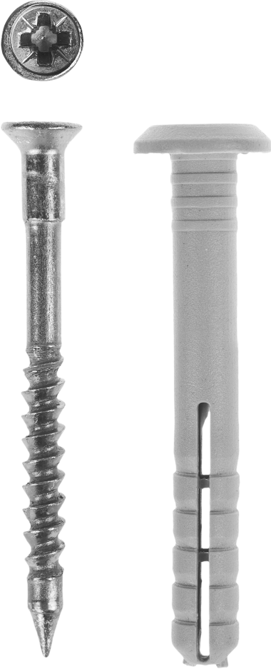 Дюбель-гвоздь полипропиленовый, грибовидный бортик, 6 x 40 мм, 100 шт, ЗУБР — Официальный партнер ЗУБР в России