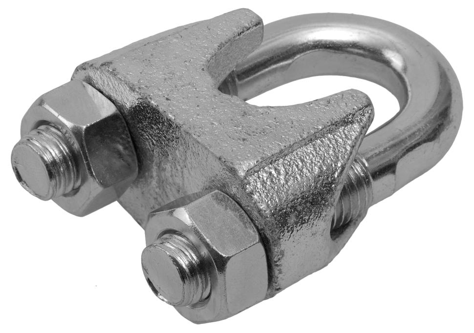 Зажим троса DIN 741, 16мм, 2 шт, оцинкованный, ЗУБР Профессионал 304416-16 фото 1 &mdash; Официальный партнер ЗУБР в России