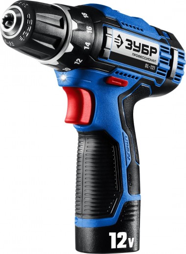 Дрель-шуруповерт DL-121, 12В, без АКБ, в коробке, ЗУБР &quot;ПРОФЕССИОНАЛ&quot; — Официальный партнер ЗУБР в России