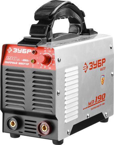 Инвертор сварочный, ЗУБР ЗАС-М3-190, М3, 190А, MMA, IGBT, ПВ-35%, Форсаж дуги, Горячий старт, 220В (мин 160В) — Официальный партнер ЗУБР в России