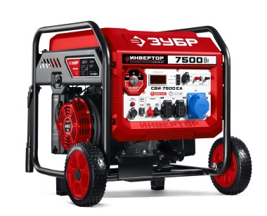 ЗУБР 7500 Вт, инверторный генератор с электростартером и розеткой АВР (СБИ-7500ЕА) — Официальный партнер ЗУБР в России