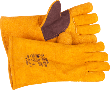 Термостойкие краги ЗУБР для сварки и тяжелых механических работ, утепленные, спилковые, 350мм — Официальный партнер ЗУБР в России