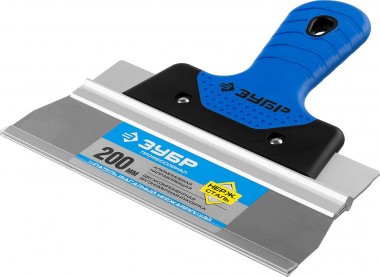 Шпатель ЗУБР ФАСАДНЫЙ усиленный, нержавеющее полотно, двухкомпонентная ручка, 200мм, &quot;ПРОФЕССИОНАЛ&quot;, 10049-20_z03 — Официальный партнер ЗУБР в России