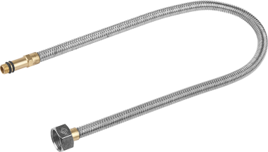 Подводка ЗУБР &quot;ЭКСПЕРТ&quot; сильфонная из нержавеющей стали, для смесителя, удлиненная, г/ш (гайка-штуцер), 1/2&quot;, 0,8м — Официальный партнер ЗУБР в России