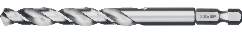 Сверло по металлу с шестигранным хвостовиком ЗУБР "ПРОФЕССИОНАЛ", "HEX-1/4", сталь Р6М5, класс А, 8.0х117мм, 29623-8 фото 1 — Официальный партнер ЗУБР в России