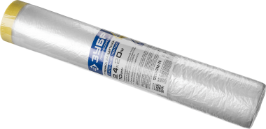 Пленка ЗУБР &quot;ПРОФЕССИОНАЛ&quot; защитная с клейкой лентой, HDPE, 10мкм, 2,4х20м — Официальный партнер ЗУБР в России