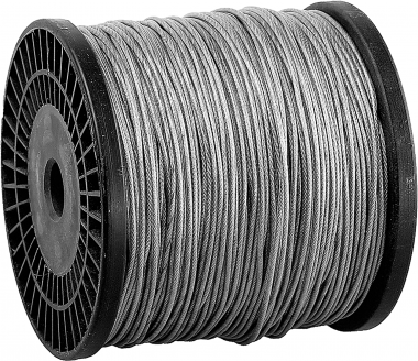 Трос стальной, оцинкованный, DIN 3055, в оплетке ПВХ, d=2/3 мм, L=200 м, ЗУБР Профессионал — Официальный партнер ЗУБР в России