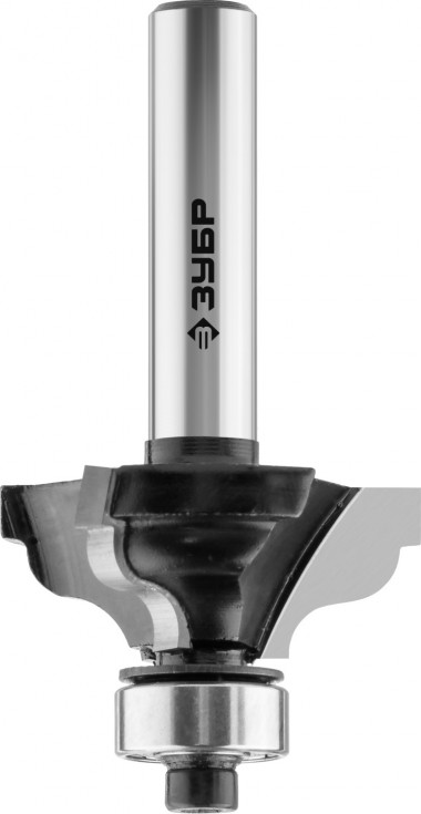 Фреза ЗУБР &quot;ПРОФЕССИОНАЛ&quot; кромочная калевочная №3, диаметр-31.7 мм, рабочая длина-13 мм, радиус-4 мм, хвостовик-8 мм, диаметр подшипника-12,7 мм — Официальный партнер ЗУБР в России