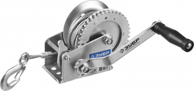 Лебедка ручная барабанная ЗУБР тяговая, тросовая, 0.5 т, 8 м, &quot;ПРОФЕССИОНАЛ&quot; 43113-0.5_z01 — Официальный партнер ЗУБР в России