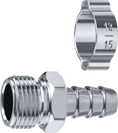 Переходник для пневмоинструмента ЗУБР 10 мм, штуцер 3/8, с хомутом, 64924-3/8-10 Профессионал — Официальный партнер ЗУБР в России