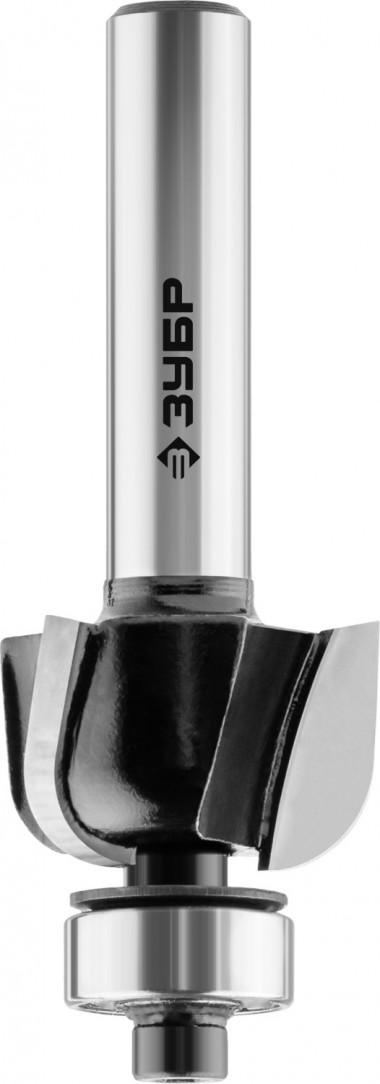 Фреза ЗУБР &quot;ПРОФЕССИОНАЛ&quot; кромочная калевочная №2, диаметр-28,6 мм, рабочая длина-13 мм, радиус-7,9 мм, хвостовик-8 мм, диаметр подшипника-12,7 мм — Официальный партнер ЗУБР в России