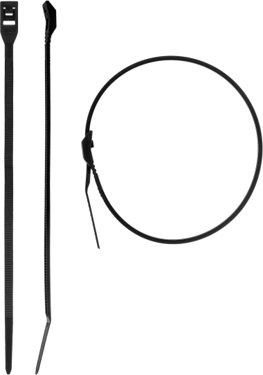 Кабельные стяжки черные КОБРА, с плоским замком, 3.6 х 150 мм, 50 шт, нейлоновые, ЗУБР Профессионал — Официальный партнер ЗУБР в России