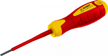 ЗУБР &quot;ПРОФИ ЭЛЕКТРИК&quot;. Отвертка Cr-V, диэлектрическая до ~1000В, SL 2,5x75мм, 25261-2.5-075_z01 — Официальный партнер ЗУБР в России