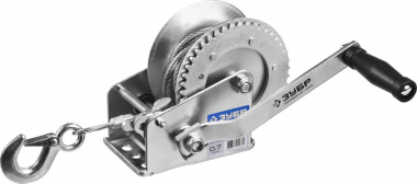 Лебедка ручная барабанная ЗУБР тяговая, тросовая, 0.7 т, 8 м, &quot;ПРОФЕССИОНАЛ&quot; 43113-0.7_z01 — Официальный партнер ЗУБР в России