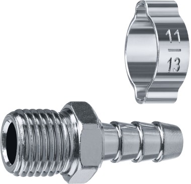 Переходник для пневмоинструмента ЗУБР 8 мм, штуцер 1/4, с хомутом, 64924-1/4-08 Профессионал &mdash; Официальный партнер ЗУБР в России