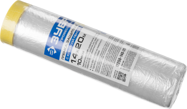 Пленка ЗУБР &quot;ПРОФЕССИОНАЛ&quot; защитная с клейкой лентой, HDPE, 10мкм, 1,4х20м — Официальный партнер ЗУБР в России