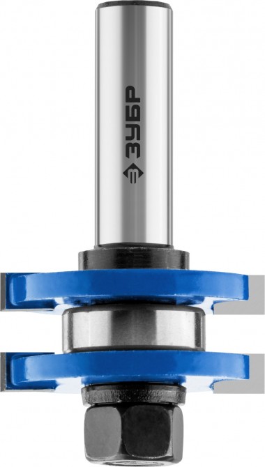 Фреза комбинированная пазо-шиповая, D= 41мм, рабочая длина-19мм, хв.-12мм, d-22мм, ЗУБР Профессионал — Официальный партнер ЗУБР в России