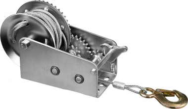 Лебедка ручная барабанная ЗУБР тяговая, тросовая, 0.9 т, 8 м, &quot;ПРОФЕССИОНАЛ&quot; 43113-0.9_z01 — Официальный партнер ЗУБР в России