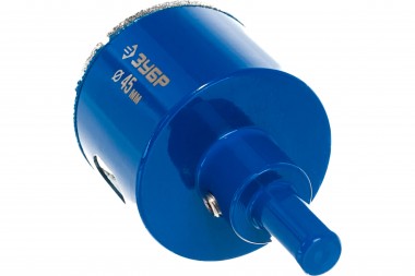 Коронка алмазная по кафелю и стеклу, d=45 мм, зерно Р 60, в сборе с центрирующим сверлом и имбусовым ключом, ЗУБР Профессионал 29850-45 — Официальный партнер ЗУБР в России