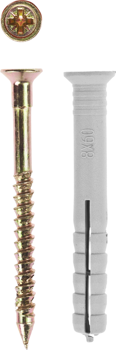 Дюбель-гвоздь полипропиленовый, потайный бортик, 6 x 80 мм, 5 шт, ЗУБР — Официальный партнер ЗУБР в России