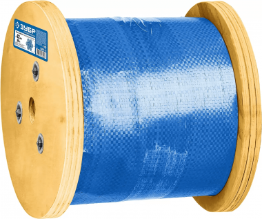 Трос ЗУБР грузоподъемный стальной, оцинкованный, DIN 3060, d=12 мм, L=50 м, Профессионал 30415-12 — Официальный партнер ЗУБР в России