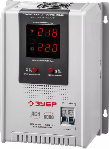 Автоматический стабилизатор напряжения ЗУБР (АСН) однофазный, релейный, 220 В, &quot;ПРОФЕССИОНАЛ&quot; 59385-5 — Официальный партнер ЗУБР в России