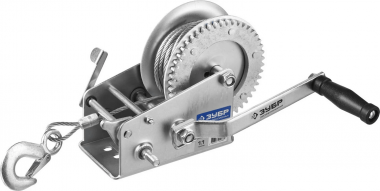 Лебедка ручная барабанная ЗУБР тяговая, тросовая, 1.1 т, 8 м, &quot;ПРОФЕССИОНАЛ&quot; 43113-1.1_z01 — Официальный партнер ЗУБР в России